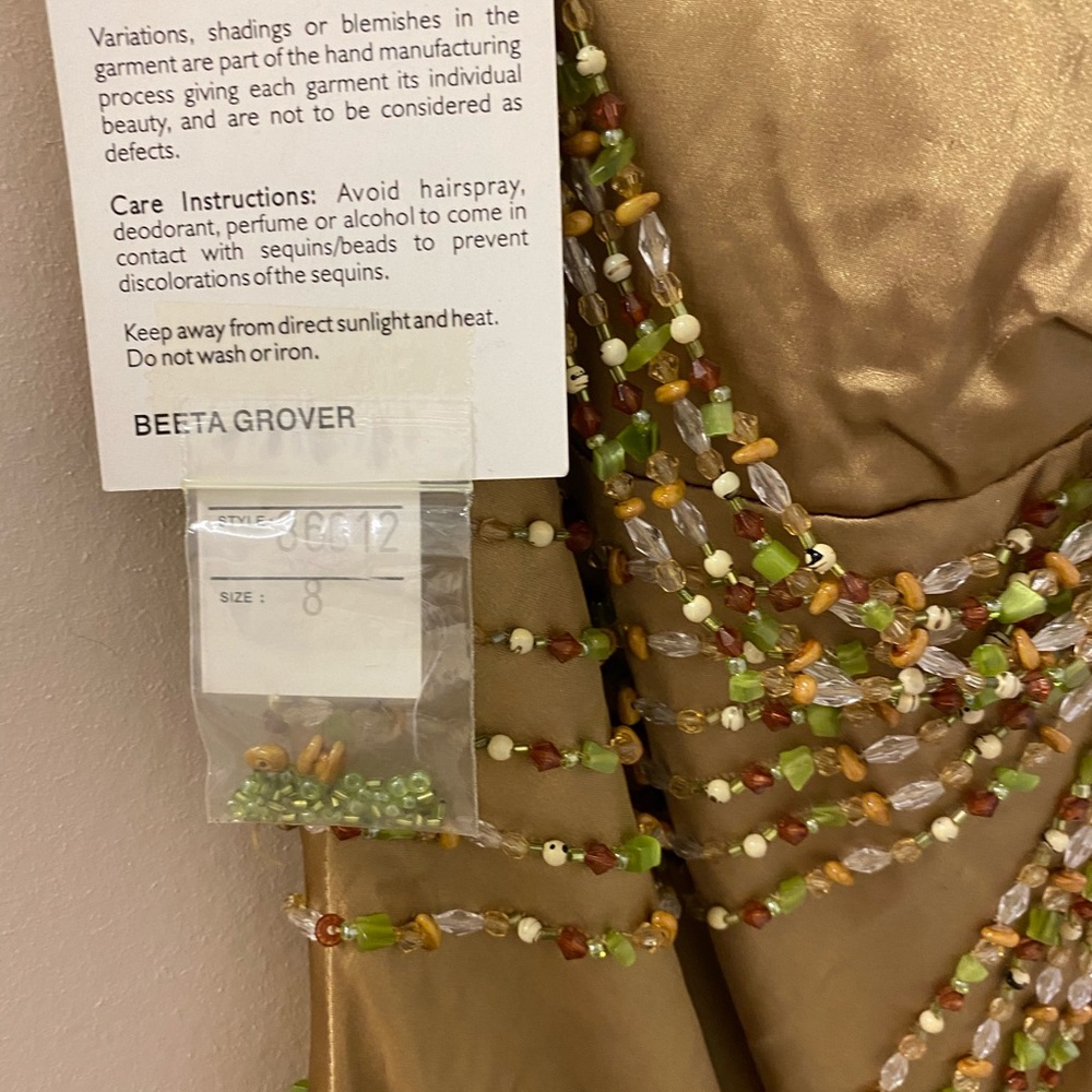 Gold beaded dress